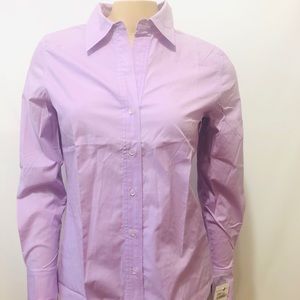 Van Heusen Women' Fitted Purple Collar Button Down